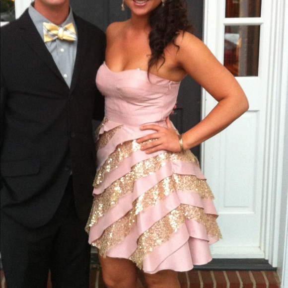 Adrianna Papell Dresses & Skirts - Pink and Gold Dress